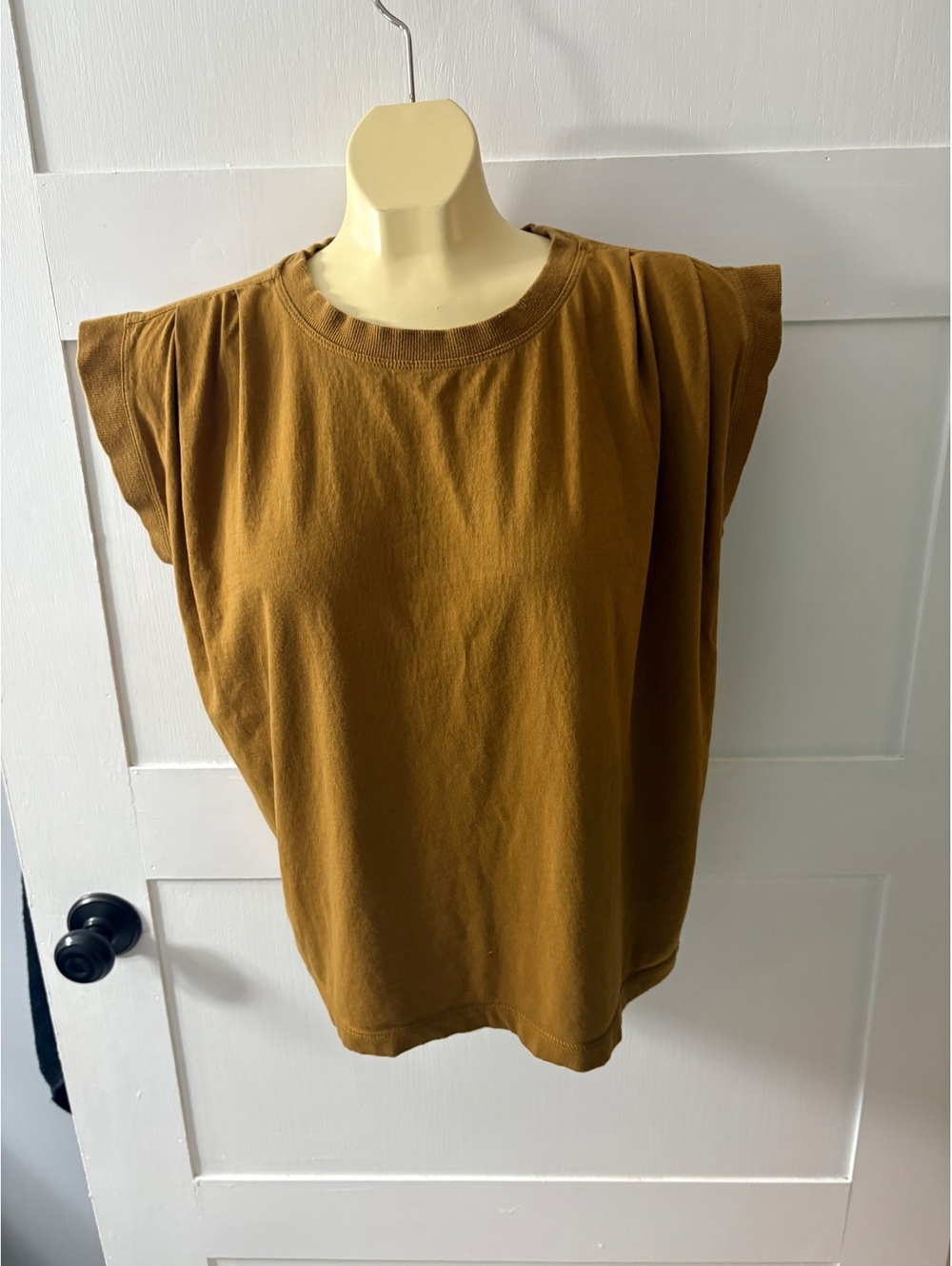 Loft mustard sleeveless top